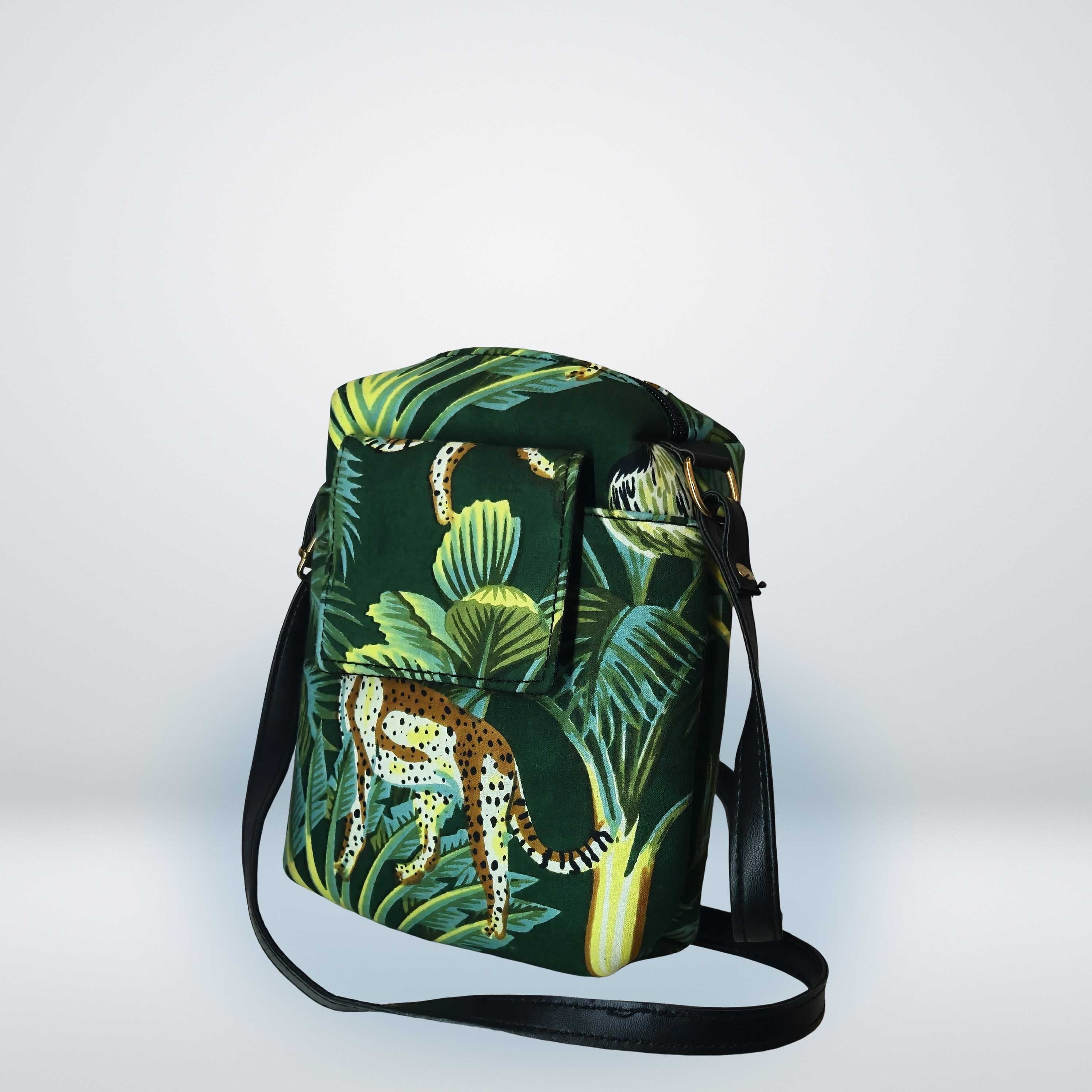 Tropical Jungle Leopard Print Crossbody Bag | Luxebyflavia | Hand Bag