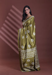 Summer Bloom Printed Mulmul Cotton Saree with Blouse