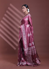 Summer Bloom Printed Mulmul Cotton Saree with Blouse