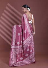 Summer Bloom Printed Mulmul Cotton Saree with Blouse