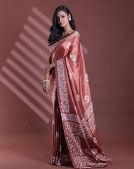Summer Bloom Printed Mulmul Cotton Saree with Blouse