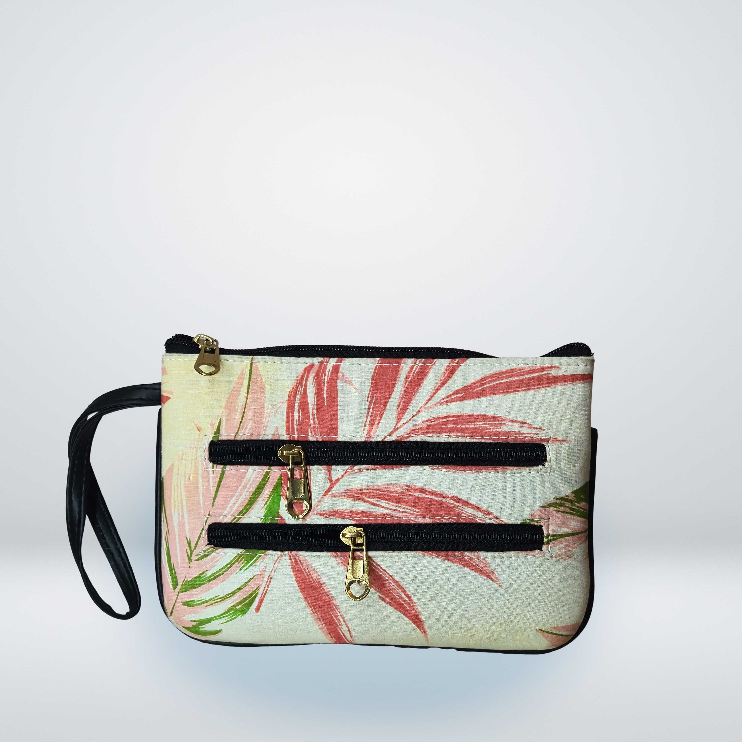 Palm Leaf Zipper Clutch | Luxebyflavia | Hand Bag