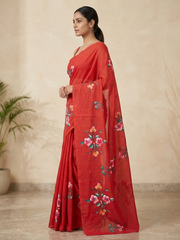 Printed Pure Cotton Mulmul Saree