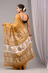 Exclusive Printed Pure Cotton Mulmul Saree With Blouse