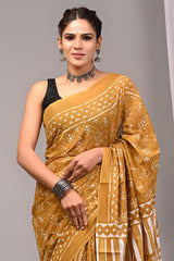 Exclusive Printed Pure Cotton Mulmul Saree With Blouse