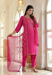 Rayon Embroidered Kurta Set | | Shop stylish women's clothing online at Label Flavia |