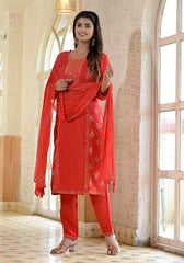 Rayon Embroidered Kurta Set | | Shop stylish women's clothing online at Label Flavia |