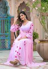 Georgette Printed Anarkali Kurta Set | | Shop stylish women's clothing online at Label Flavia |