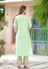 Cotton Dobby Kurta Pant Set | | Shop stylish women's clothing online at Label Flavia |