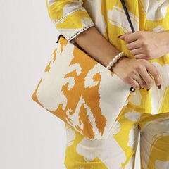 Yellow Ikat Crossbody Bag | Luxebyflavia | Hand Bag