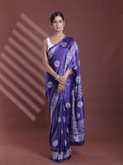 Summer Bloom Printed Mulmul Cotton Saree with Blouse