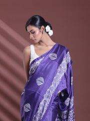 Summer Bloom Printed Mulmul Cotton Saree with Blouse