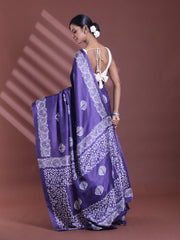 Summer Bloom Printed Mulmul Cotton Saree with Blouse
