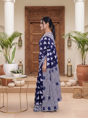 Zareen Indigo Weave Saree