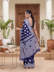 Zareen Indigo Weave Saree