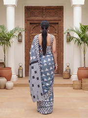 Vaelora Mist Blue Saree
