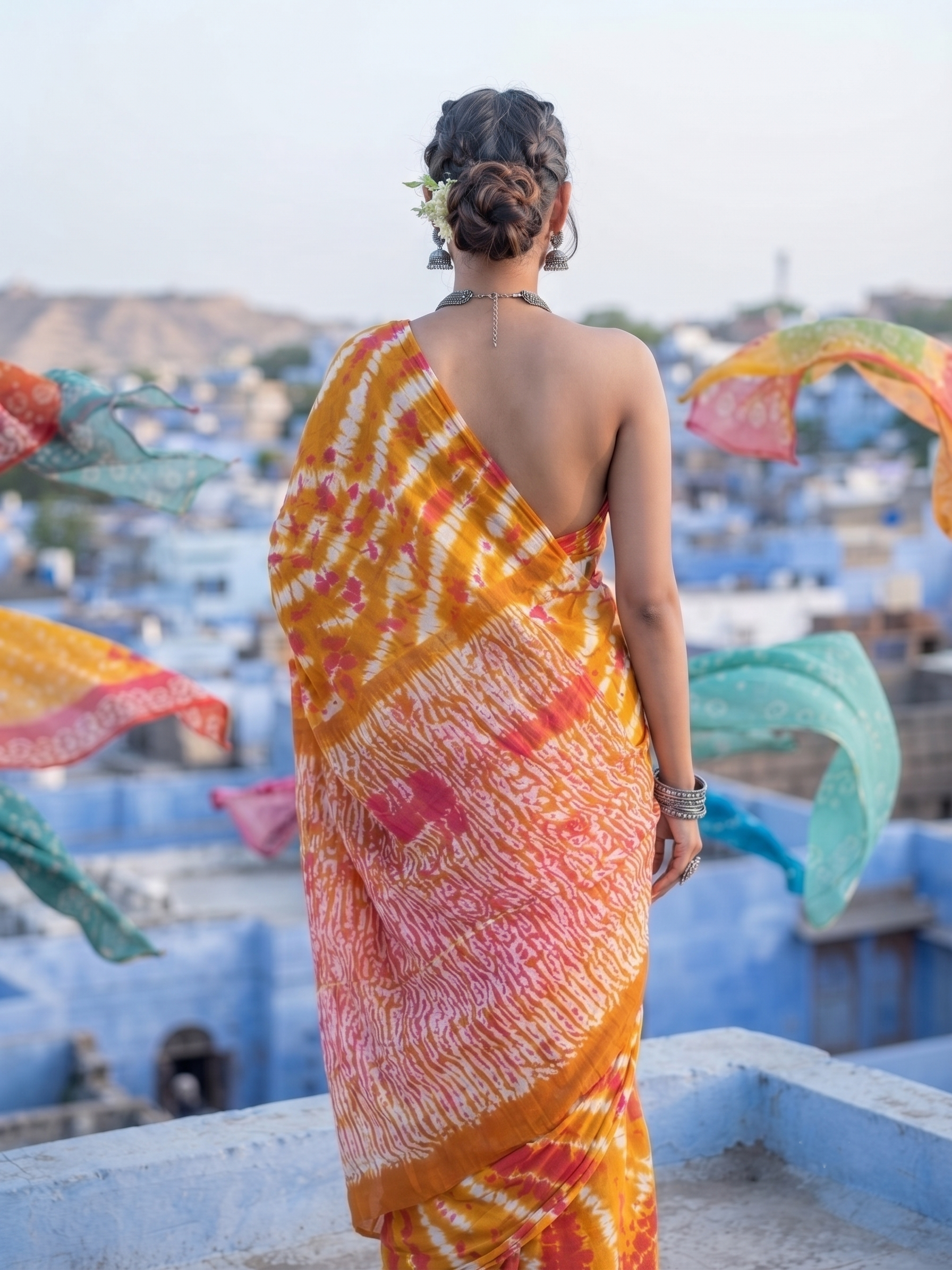 Sunray Tie-Dye Cotton Saree