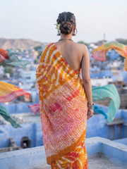 Sunray Tie-Dye Cotton Saree