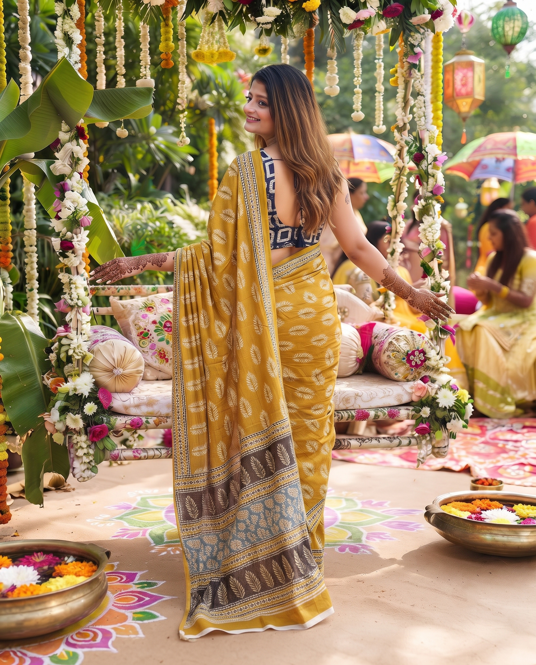 Abeer Mustard Blossom Saree 🌼