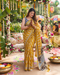 Abeer Mustard Blossom Saree 🌼