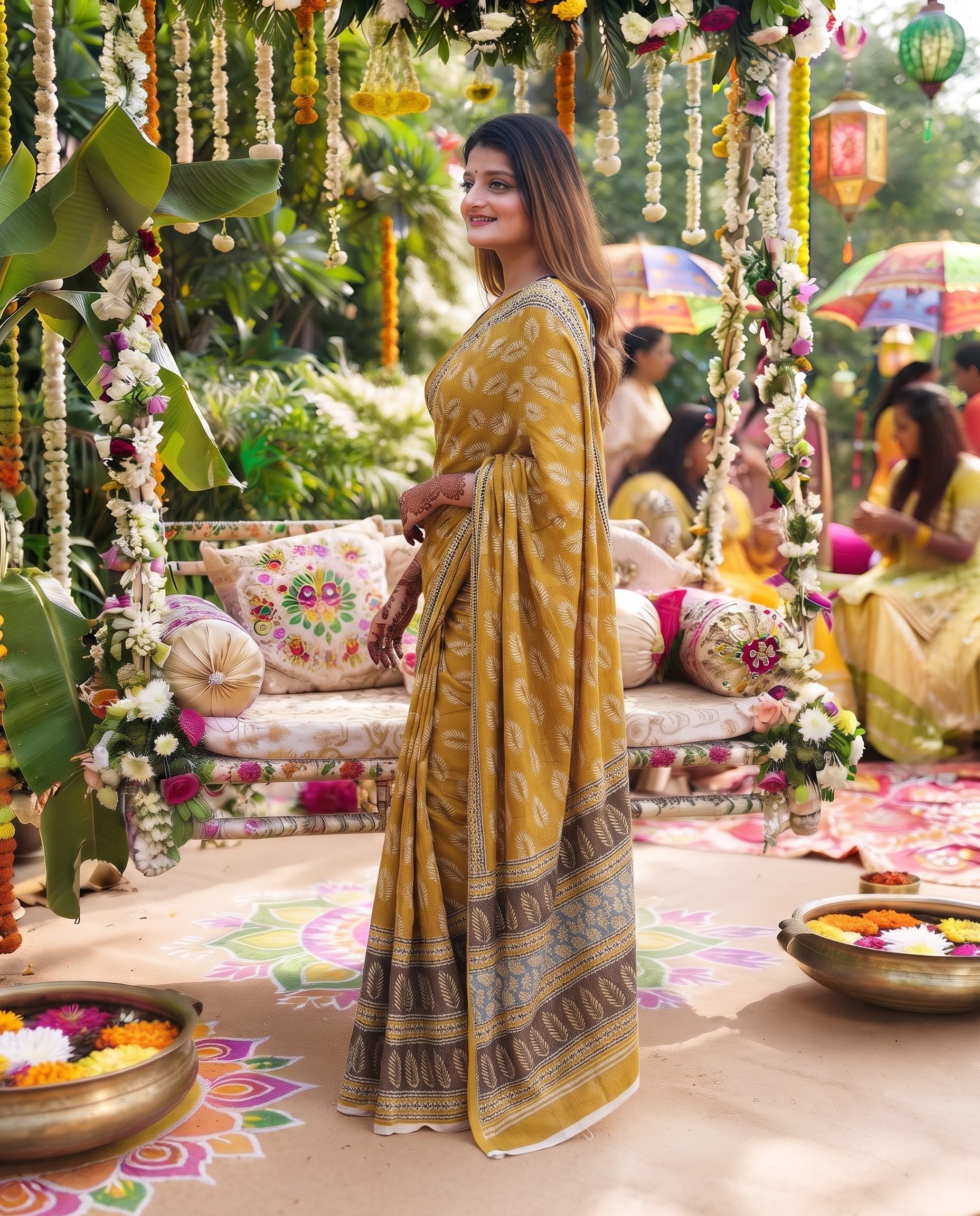 Abeer Mustard Blossom Saree 🌼