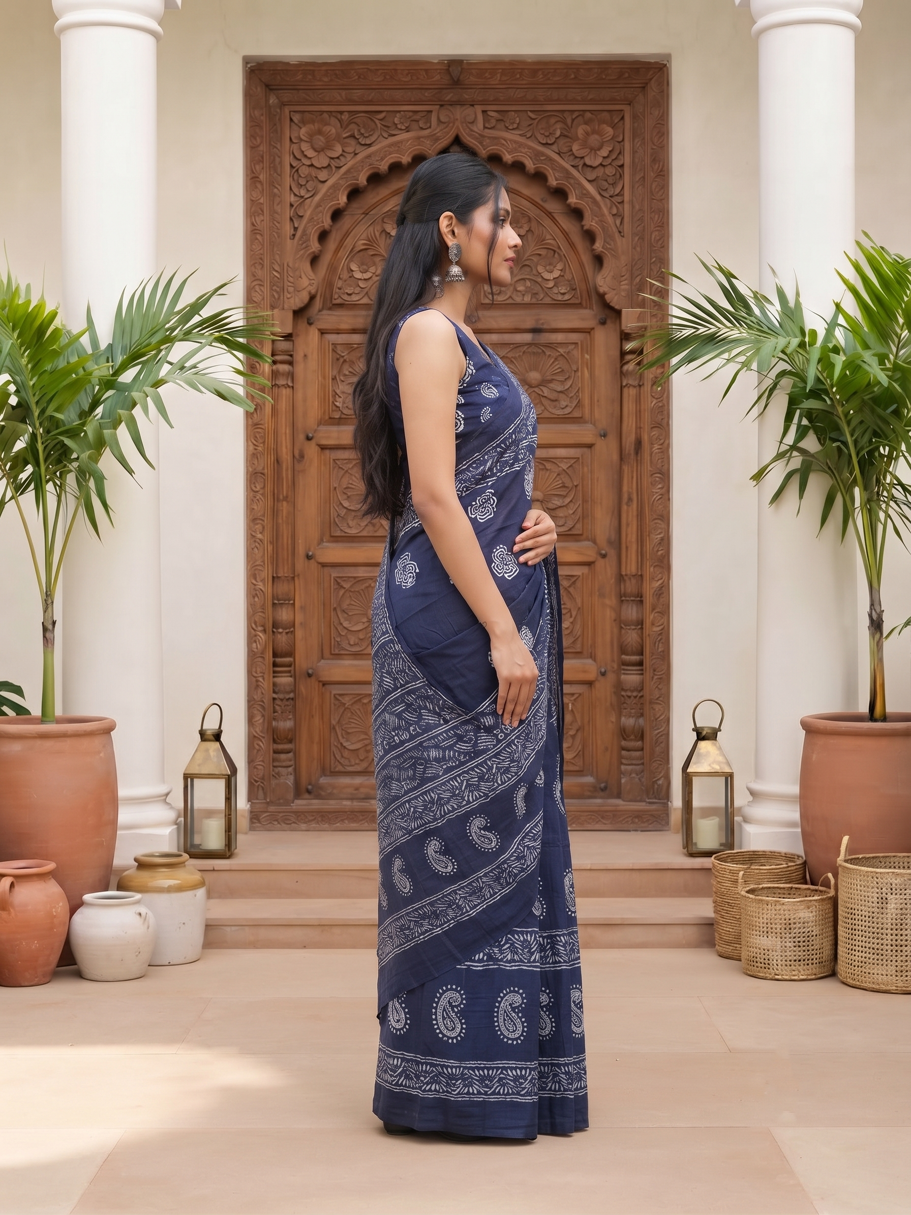 Aadhyara Royal Indigo Saree