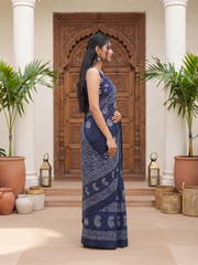 Aadhyara Royal Indigo Saree