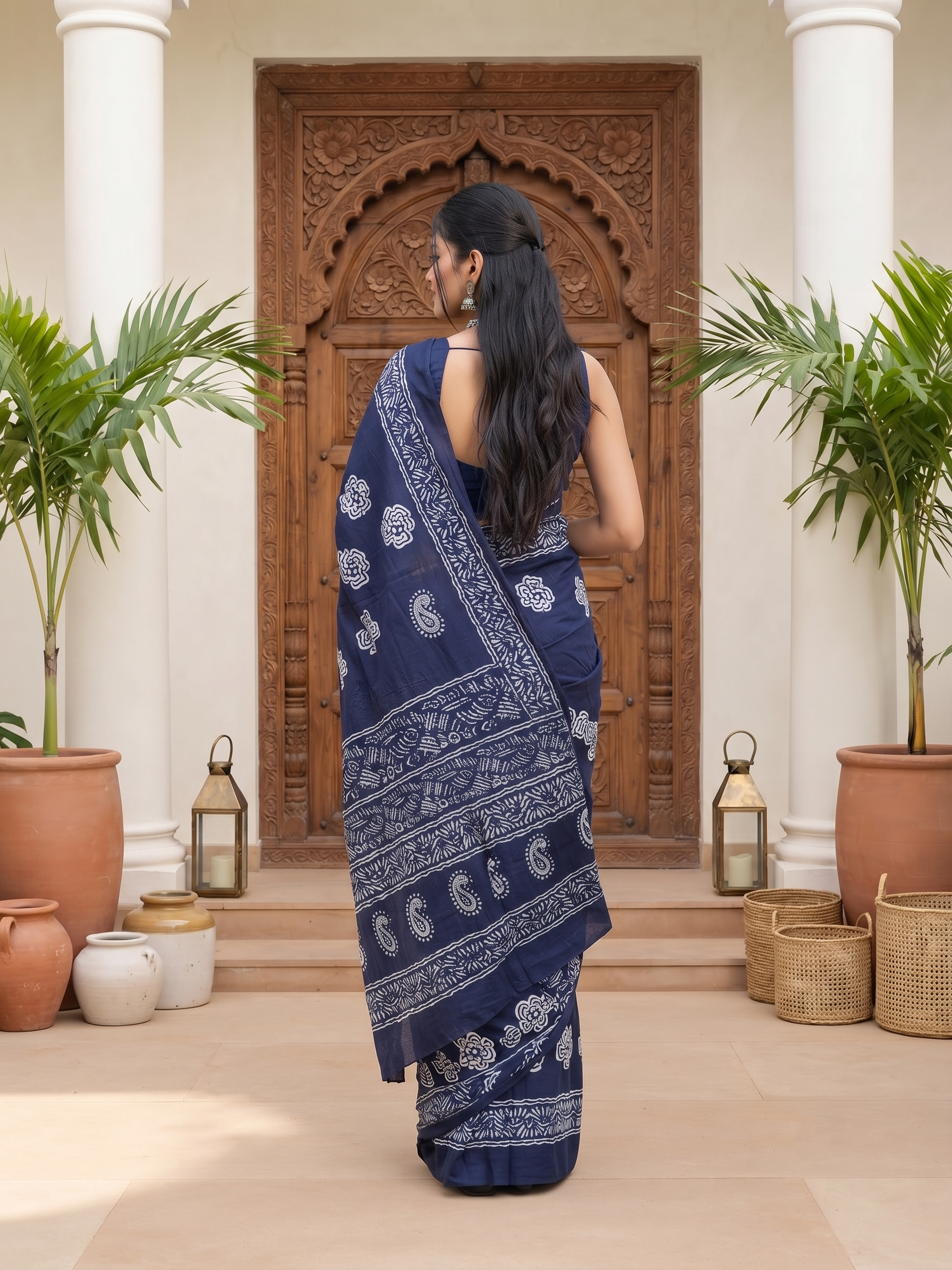 Aadhyara Royal Indigo Saree