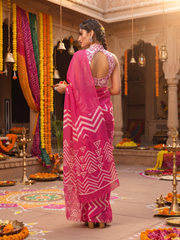 Fuchsia Tribal Saree