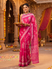 Rangriti Temple Print Saree
