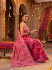 Rangriti Temple Print Saree