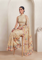 Ivory Batik Saree