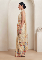 Ivory Batik Saree