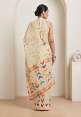 Ivory Batik Saree