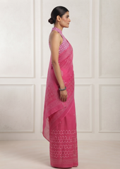 Gulnaar Pink  Saree