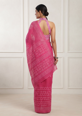 Gulnaar Pink  Saree