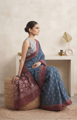 Vaidehi Blue Saree