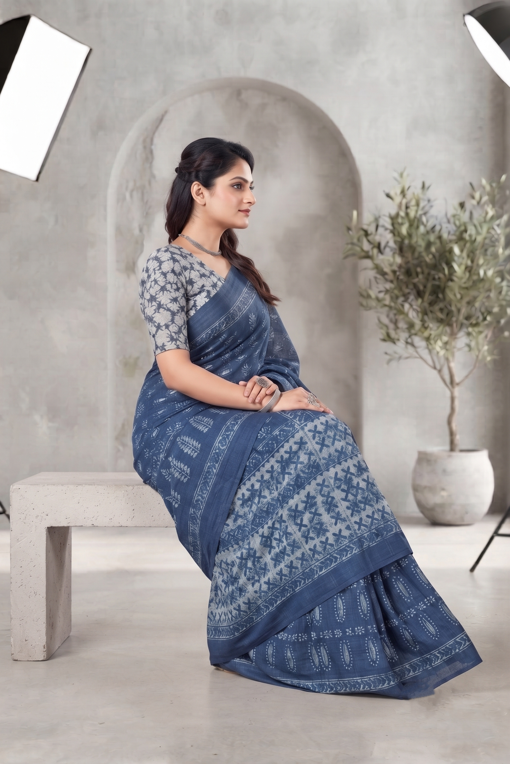 Indigo Heritage Saree