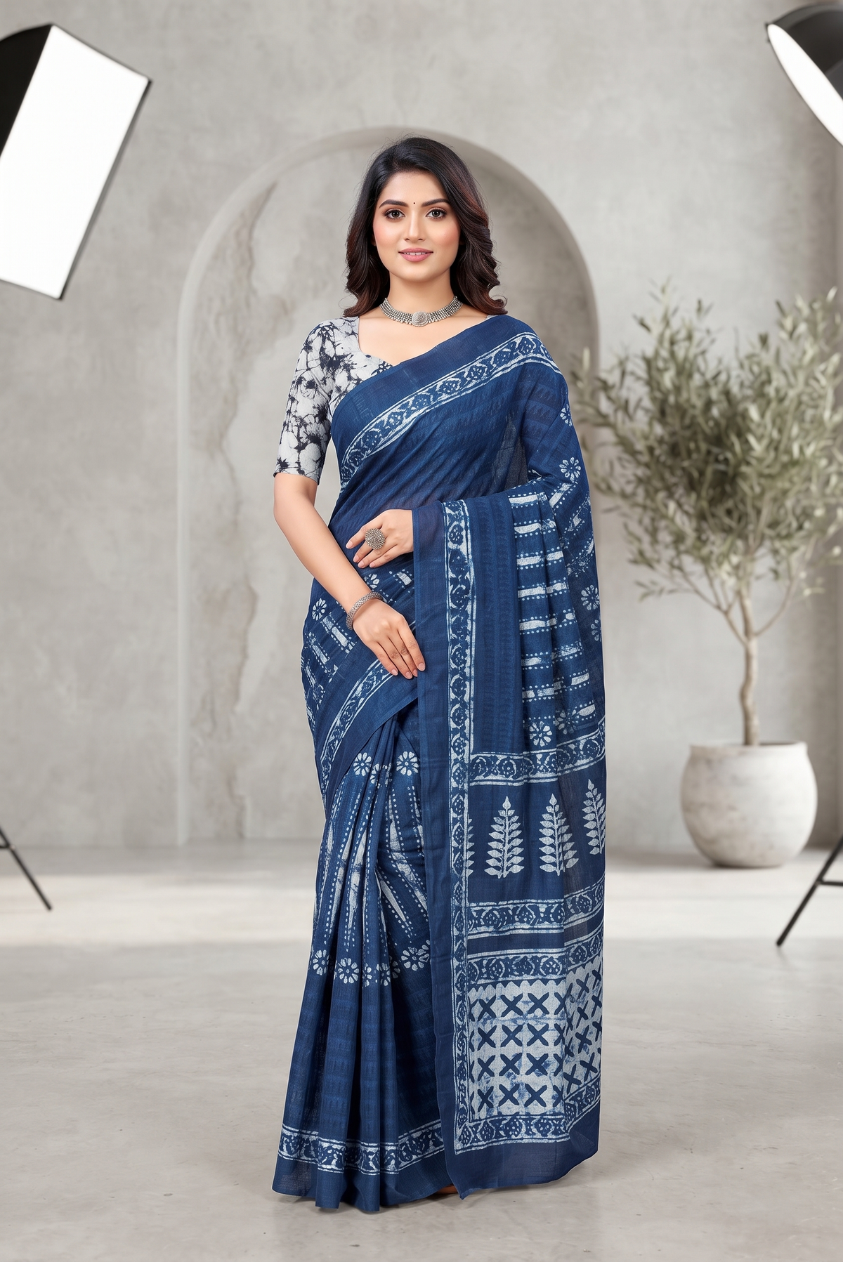 Indigo Heritage Saree