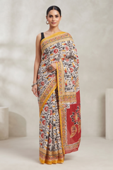 Crimson Blossom Saree