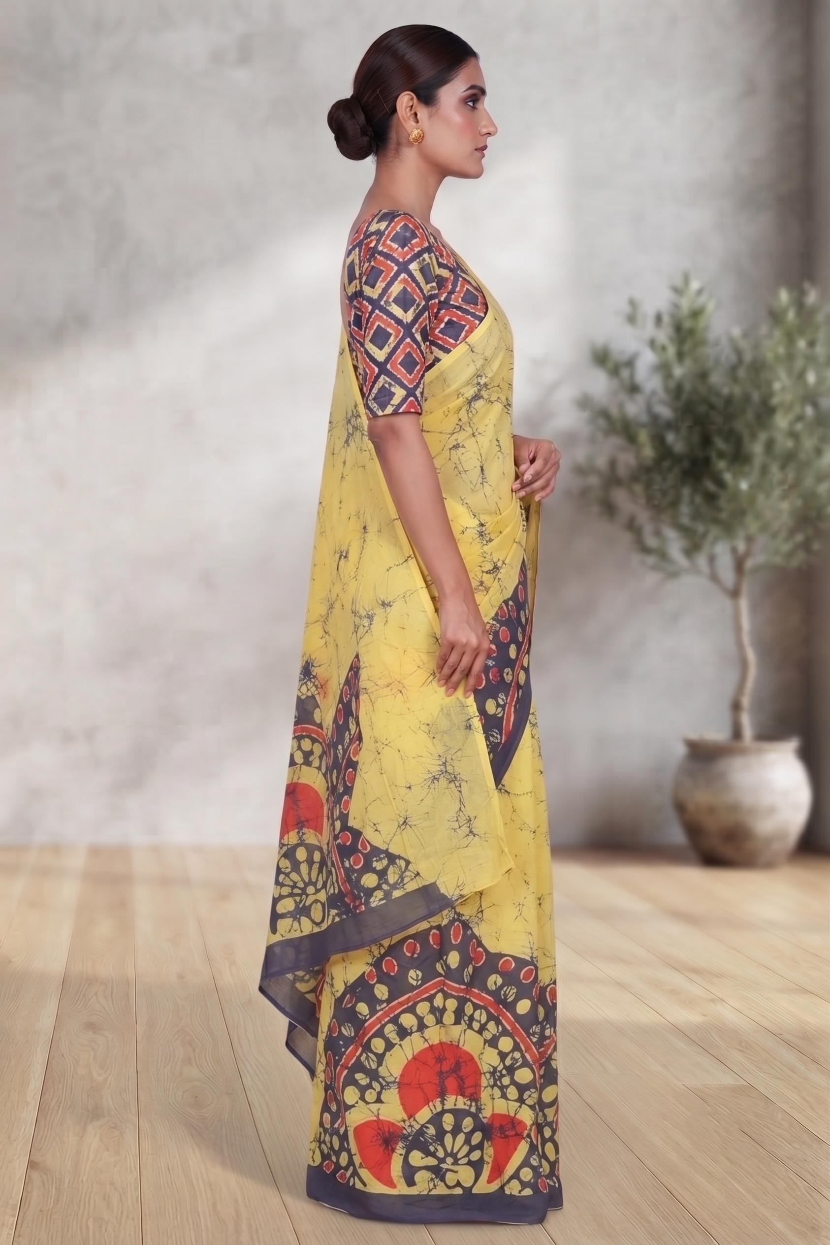Basanti Rangoli Saree