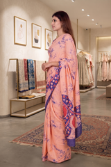 Komalika Peach Saree