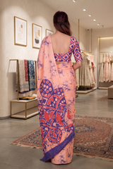 Komalika Peach Saree