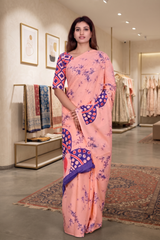 Komalika Peach Saree