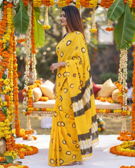 Vaidehi Haldi Bloom Saree