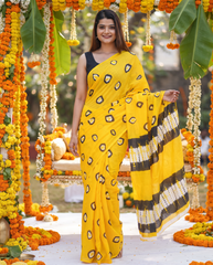Vaidehi Haldi Bloom Saree