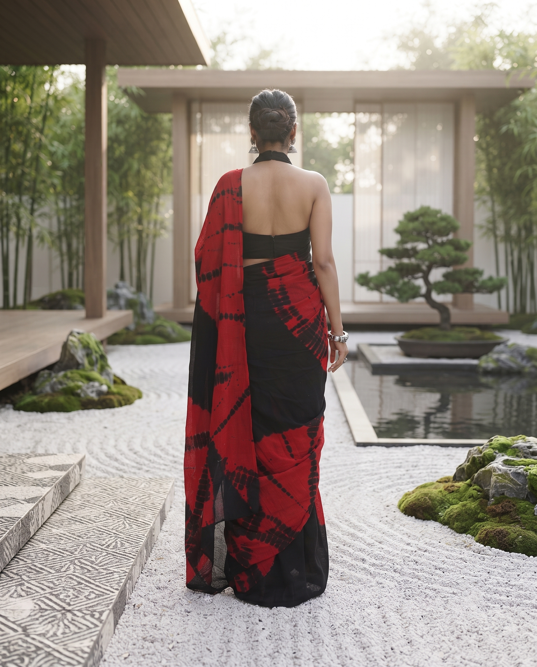 Ruhani Shibori Saree