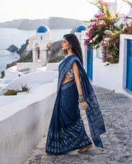 Shyamika Indigo Saree