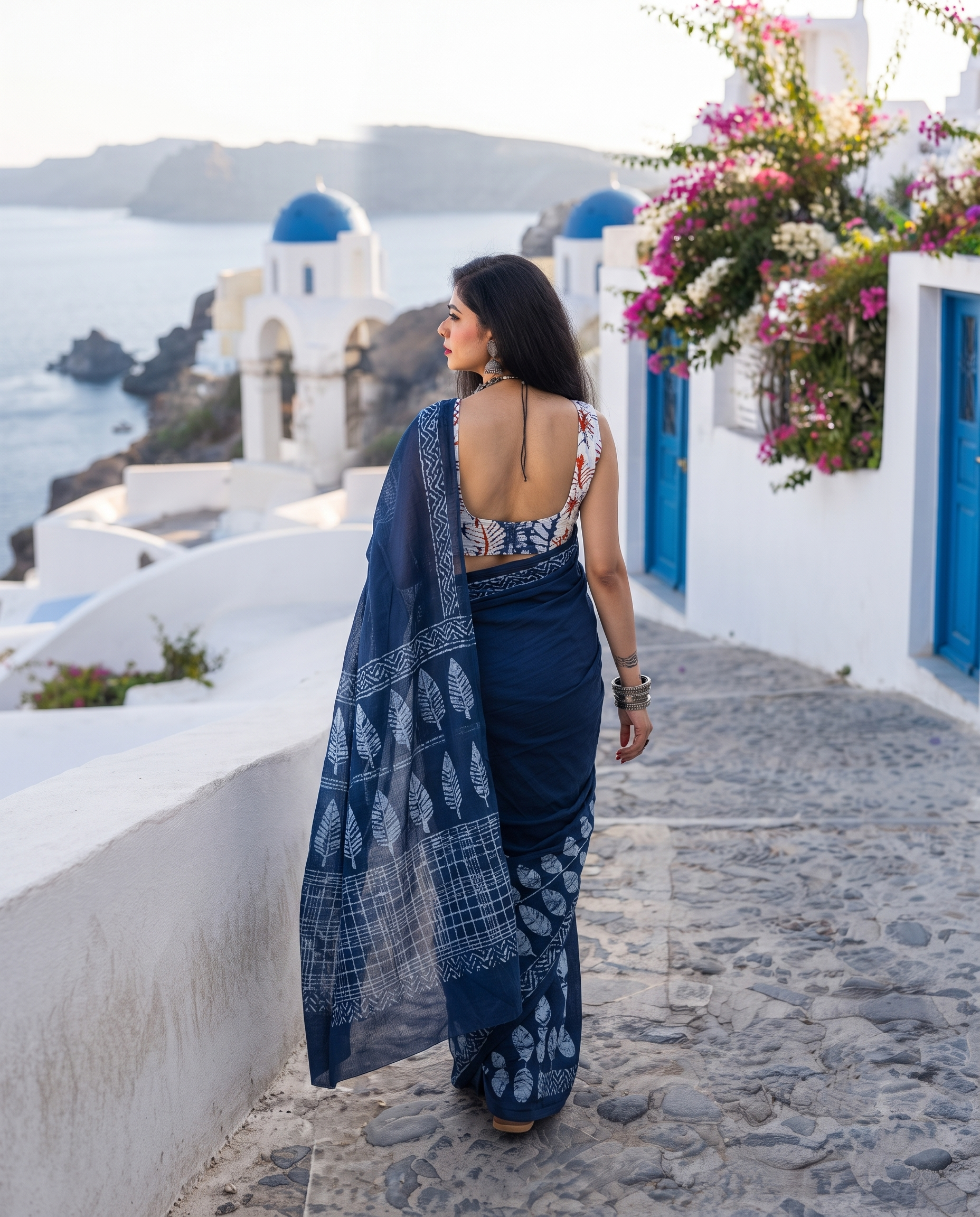 Shyamika Indigo Saree