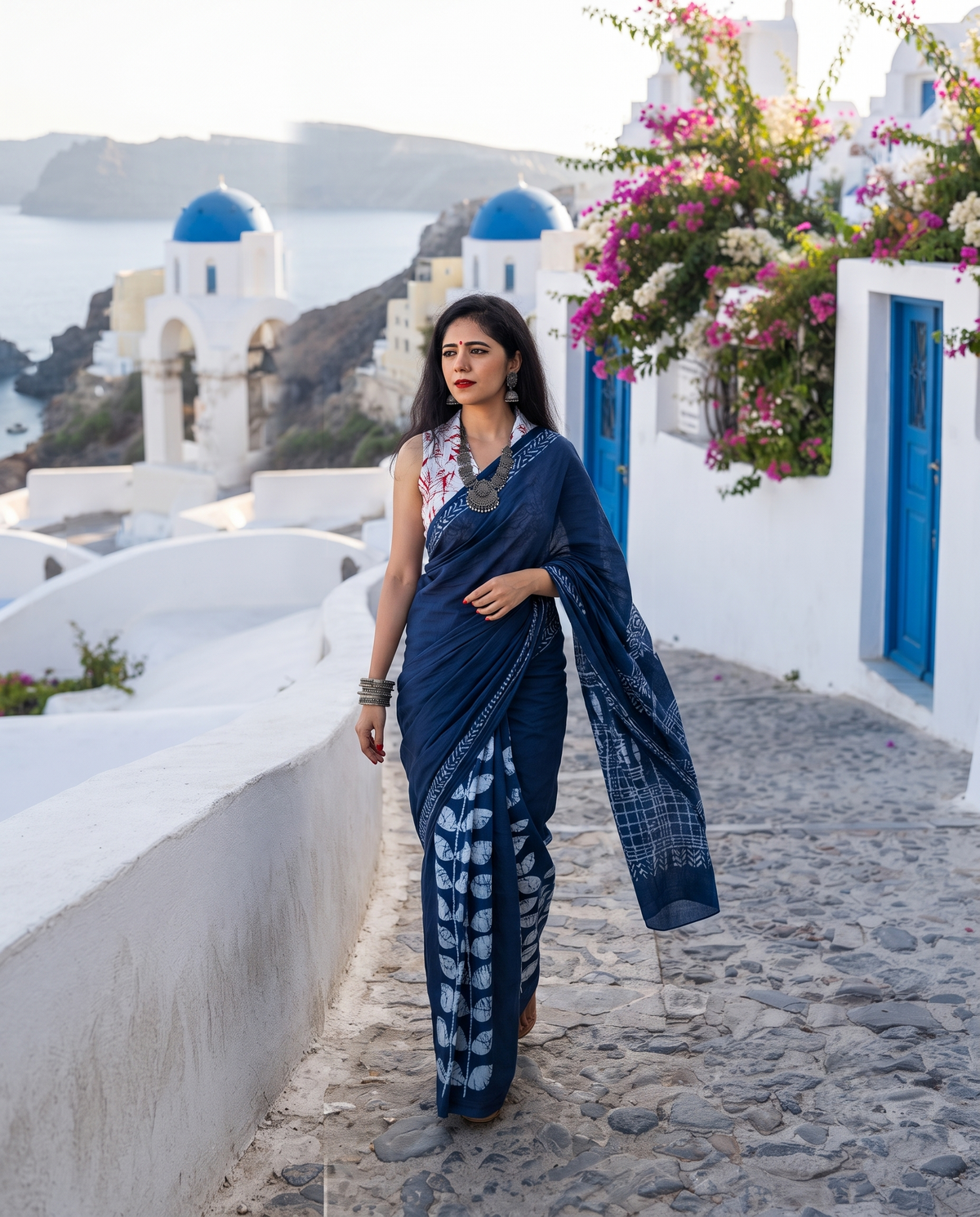 Shyamika Indigo Saree